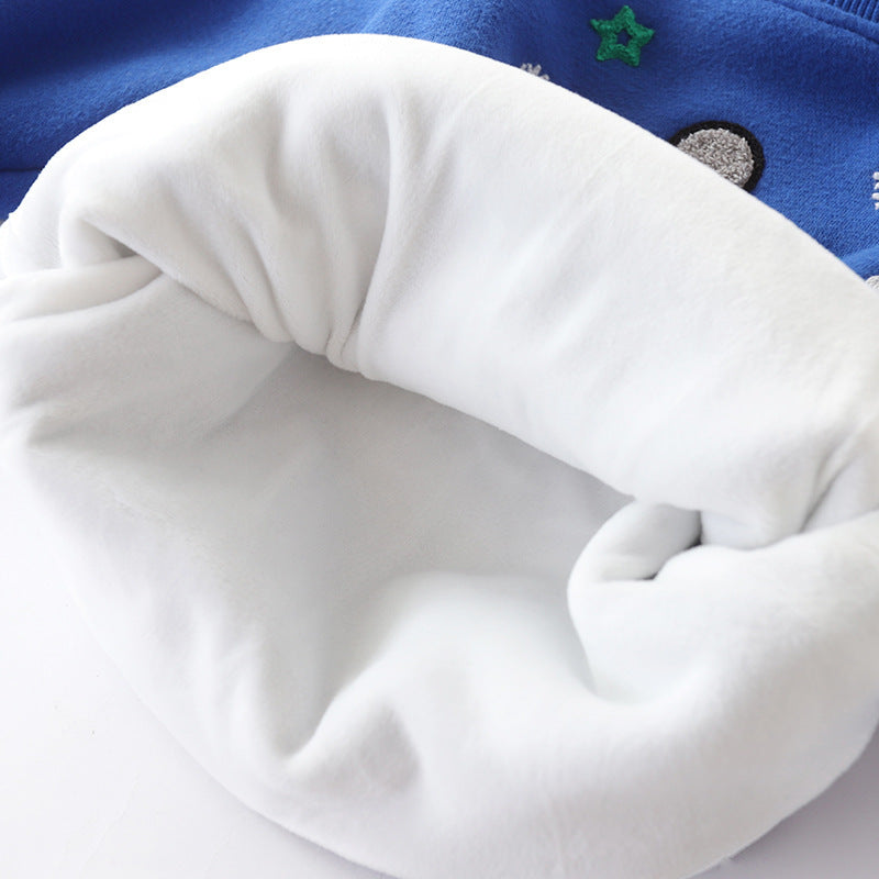 Christmas Snowman Velvet Padded Sweater