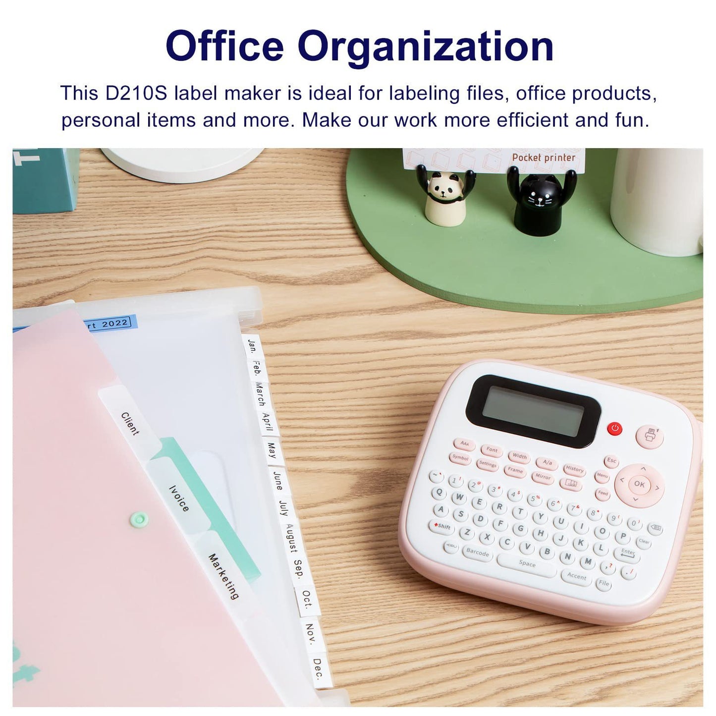 Mini Portable Label Printer - Ink-free Bluetooth