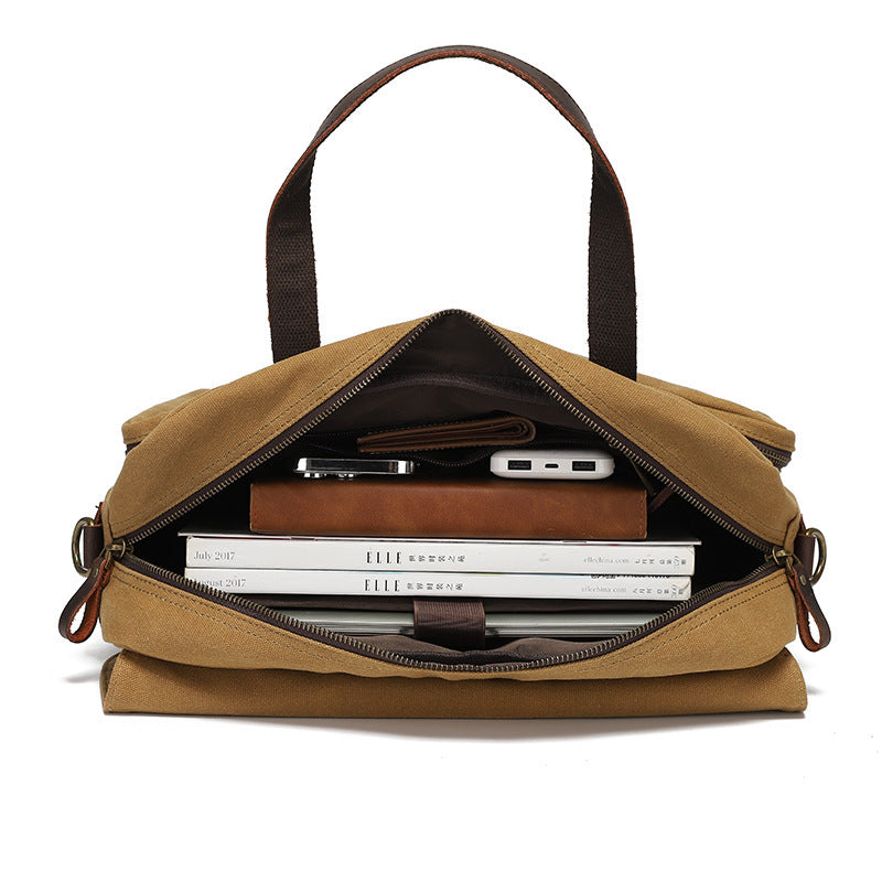 Portable Men's Briefcase - One-shoulder Crossbody Outdoor Travel