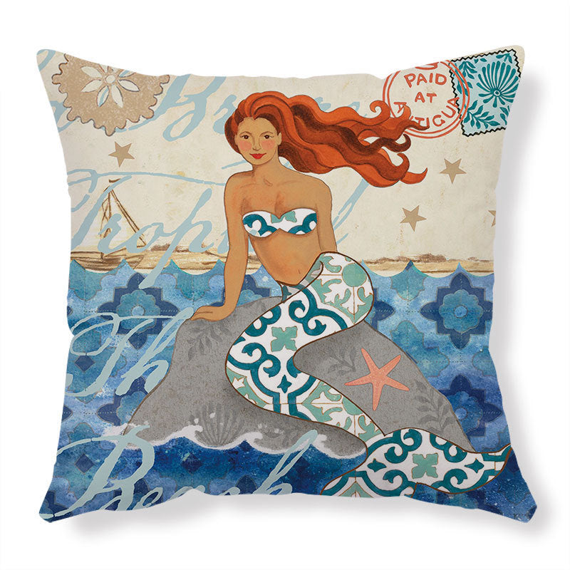 Cushion Covers Sea Turtle Printed Throw Pillow Cases - For Home Decor Sofa Chair Seat