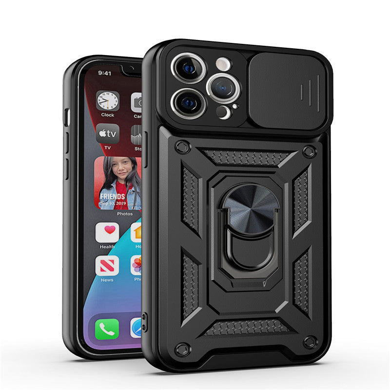 Sergeant Sliding Window Mobile Phone Case - Anti-drop Magnetic Bracket