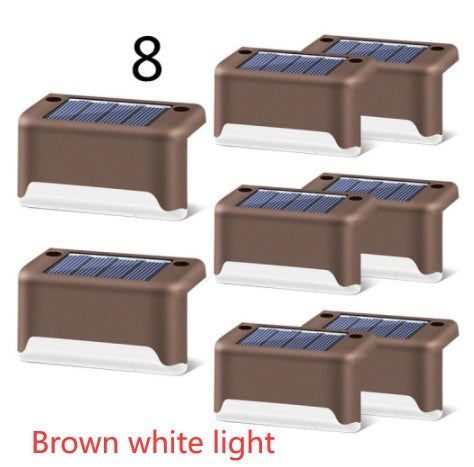 New Upgrade Waterproof LED Solar Fence Lamp - Solar Deck Lights Solar Step Light Outdoor For Patio Stairs Garden Pathway Step Yard