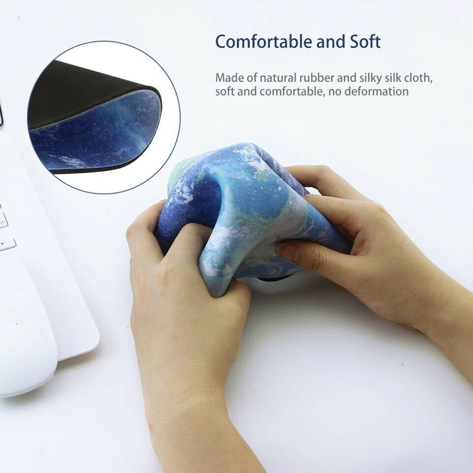 Space Round Mouse Pad - PC Gaming Non Slip Mice Mat For Laptop Notebook Computer Gaming Mouse Pad
