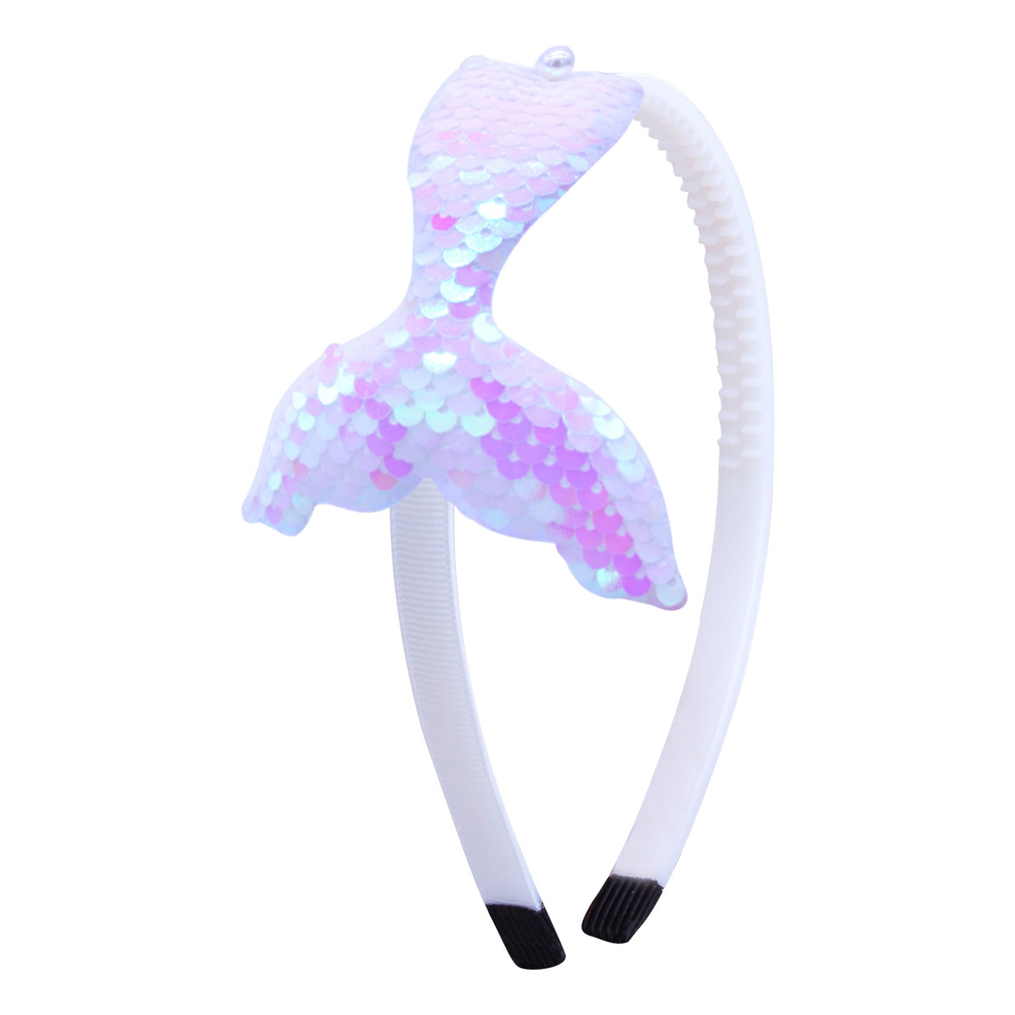 Sequined Hair Accessories - Mermaid Tail Flip Headband, Non-slip Manual Hairpin