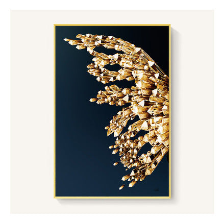 🦋 Golden Butterfly Wings Decorative Painting – Elegant Matte Wall Art