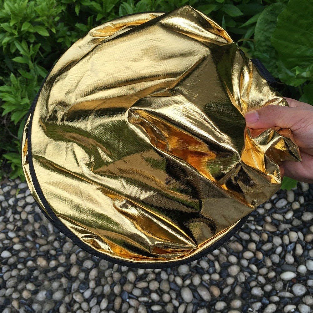 One Folding Reflector Photographic Equipment - Gold and silver white black soft light 5 colour portable baffle studio fill light soft light