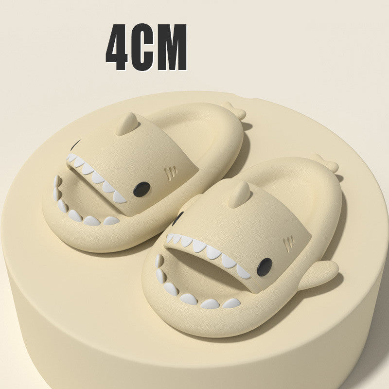 Adult's Slippers Indoor - Outdoor Funny Shark Cartoon
