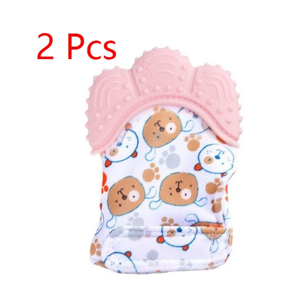 Baby Teether Anti-Bite Silicone Molar Gloves -  children's sound toys