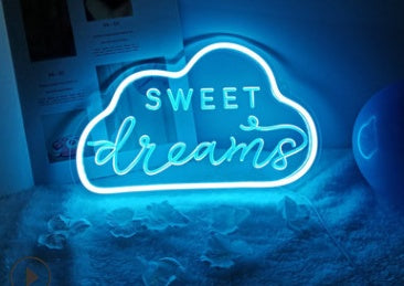 Room Decoration Night Light - LED Neon Lights, Acrylic Back Panel,