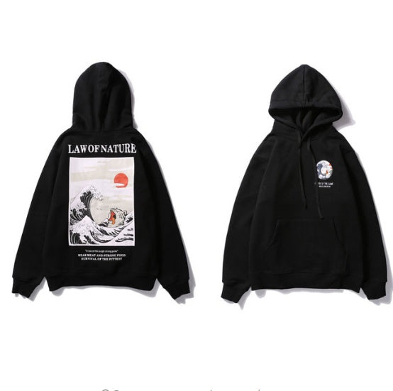 Street Retro Casual Hooded Sweater