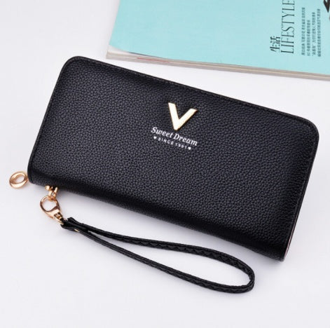 Leather Wallets - Women's Purses Zipper Long