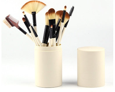 12pcs Makeup Brush Set - Blush Eyeshadow Eyelash Highlighter Makeup Brush