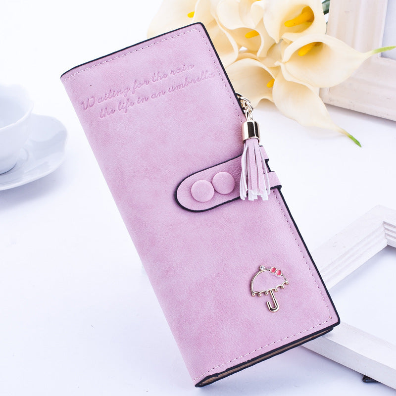 Lady's Umbrella - purse women long zipper wallets Korean plate handbag Taobao fast selling sanding Wallet