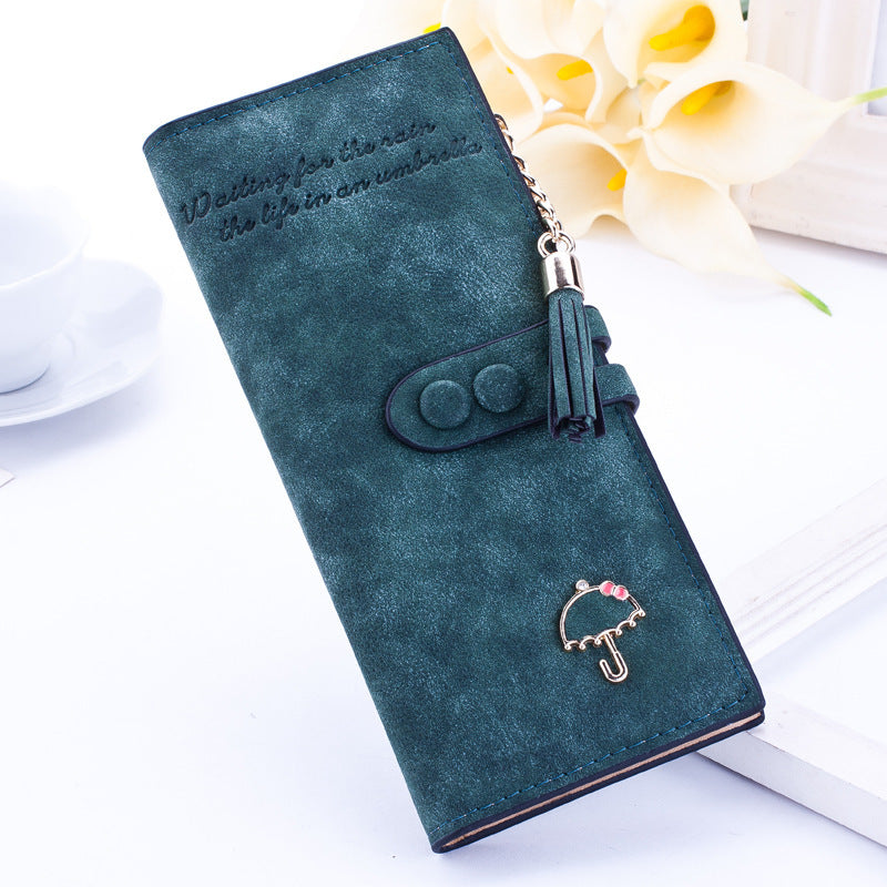 Lady's Umbrella - purse women long zipper wallets Korean plate handbag Taobao fast selling sanding Wallet
