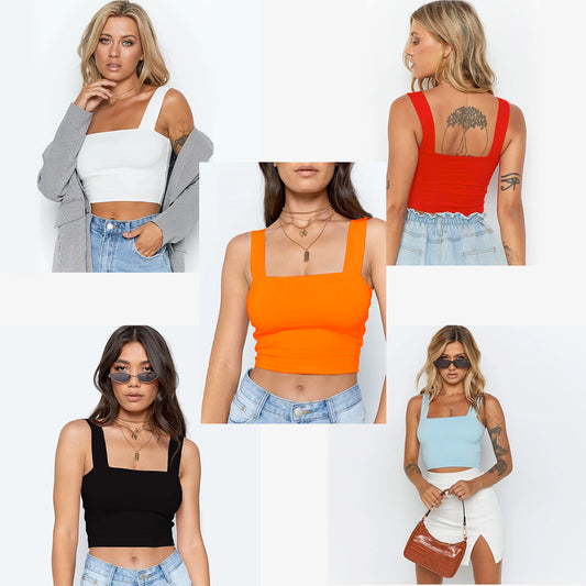 New Fashion Women Crop Top - Sexy Sleeveless Tank Tops T-shirt