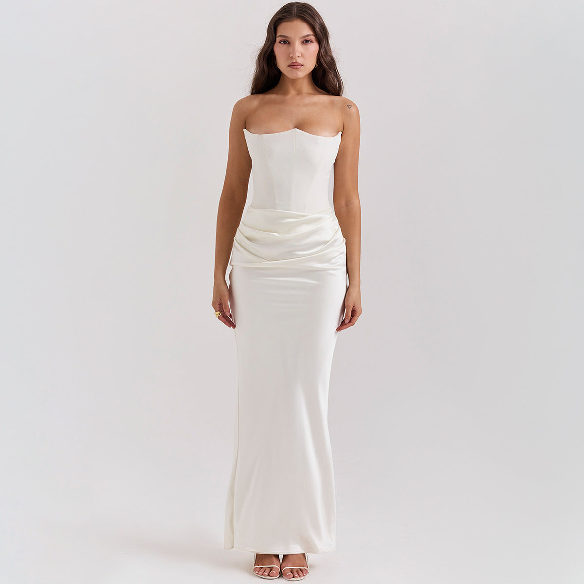 Sexy Slim Tube Top Long Dress - Fashion Bandeau Backless Party Evening Dresses For Women Clothing
