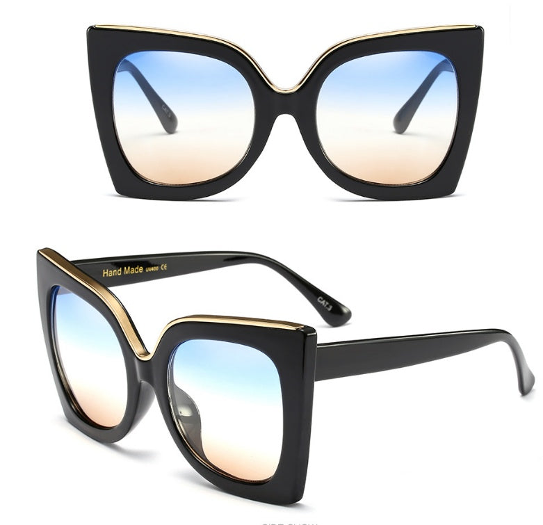 Women's Vintage Cat Eye Sunglasses – Gradient Lens Retro Fashion Shades