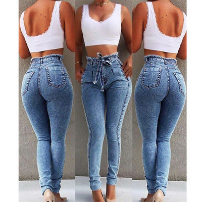 Hot Fringed High Waisted Jeans
