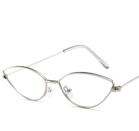 Cute Sexy Retro Cat Eye Sunglasses - Women Metal Triangle Vintage Cat eye Sun Glasses Female