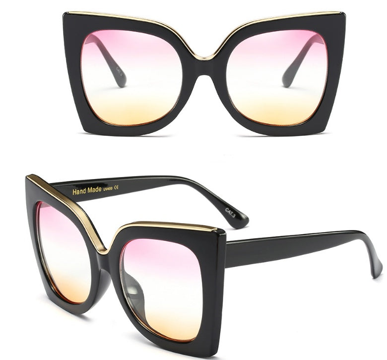 Women's Vintage Cat Eye Sunglasses – Gradient Lens Retro Fashion Shades