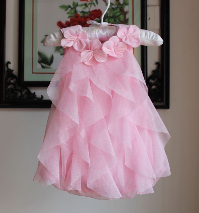 Cute Flower Flounce Detail Dress