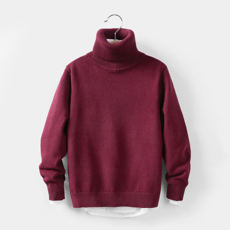 Autumn and Winter High Collar Children's Knitwear