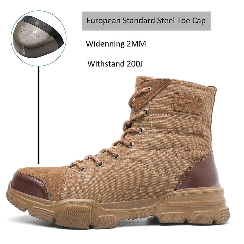 Safety Shoes - Steel Toe Cap High-Top Work Protective Labor Insurance Shoes