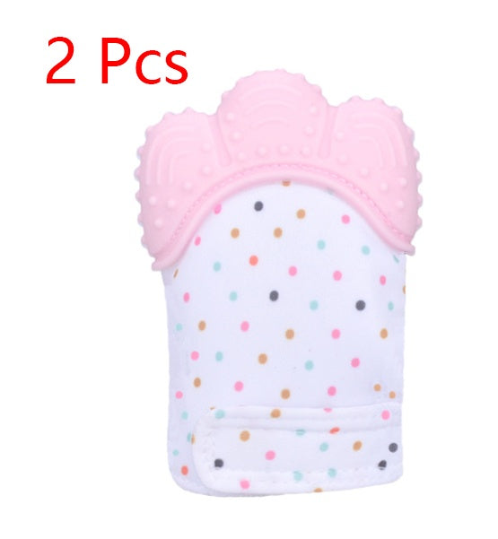 Baby Teether Anti-Bite Silicone Molar Gloves -  children's sound toys