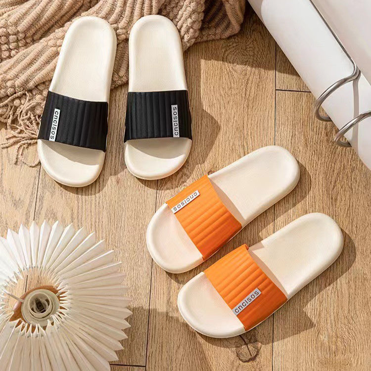 Soft Bathroom Slippers - Men Non Slip House Dorm Shoes