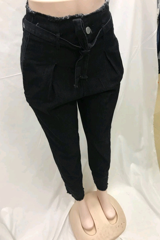 High-waisted Washed Pencil Jeans - Spring European And American Denim Jeans For Women