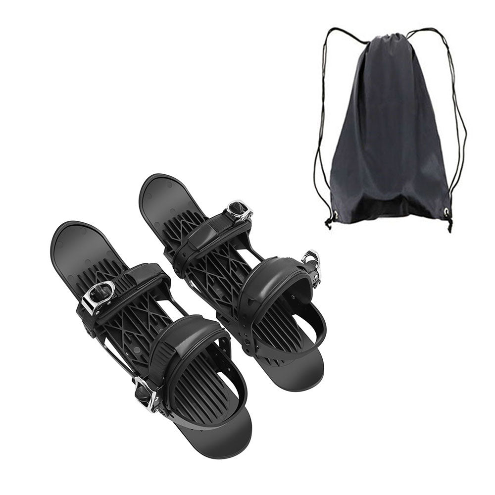 Mini Ski Skates Portable - Short Skiboard Adjustable Skates Shoes For Snow
