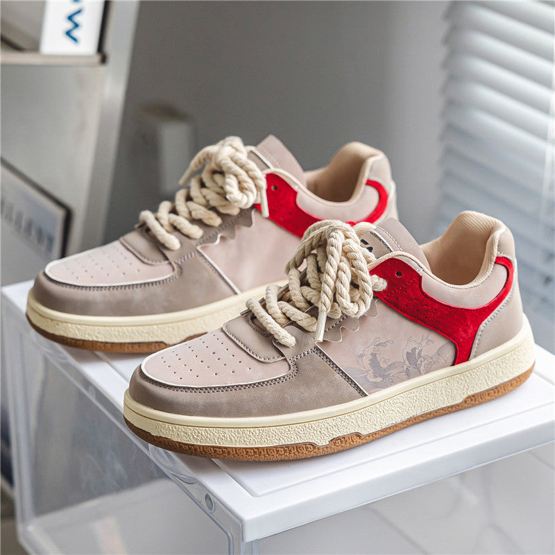 Lace-up Casual Shoes - Men Soft Thick Sole