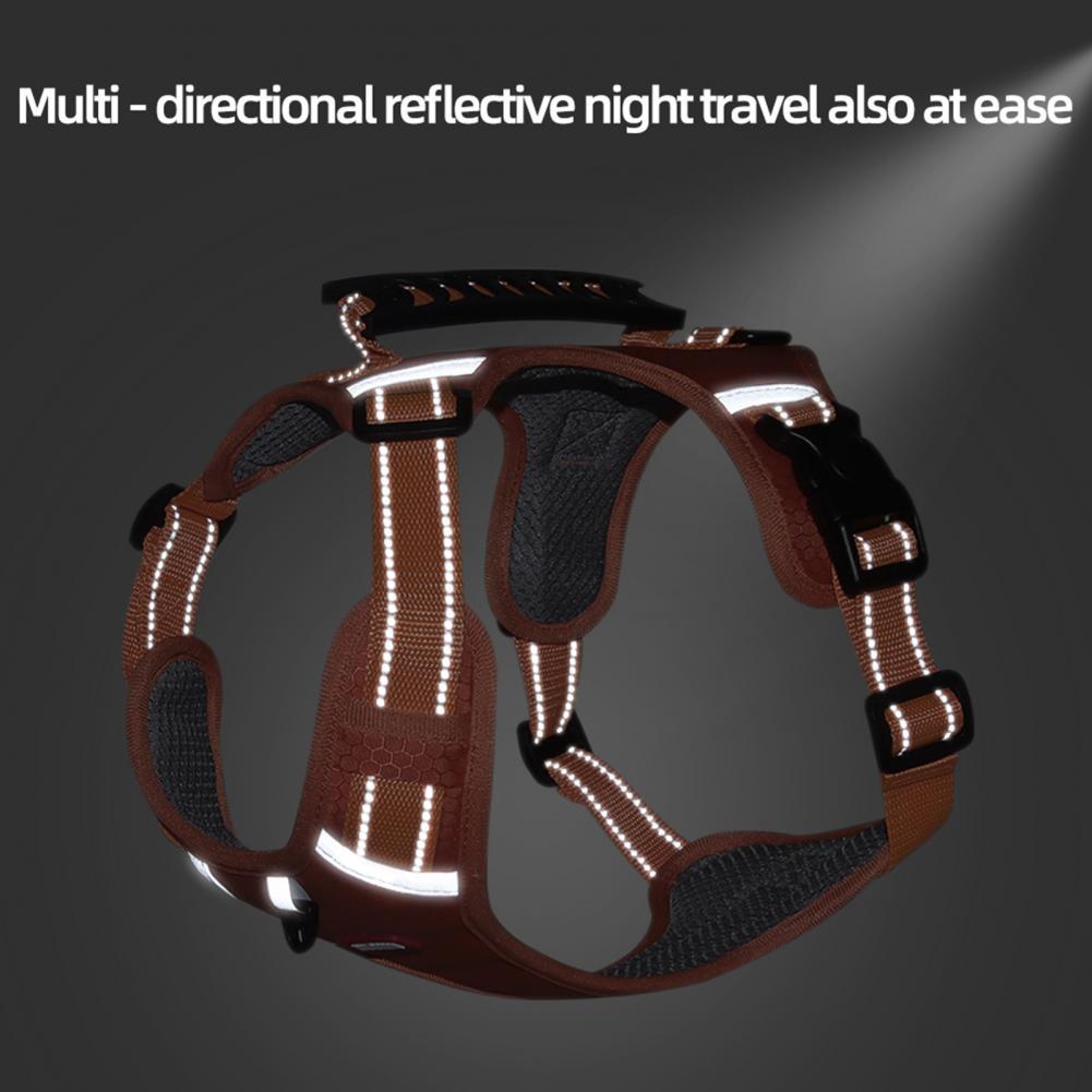 Nylon Dog Harness No Pull Breathable Reflective Pet Harness Vest For Small Large Dog Outdoor Running Dogs Training Accessories - JumoShop