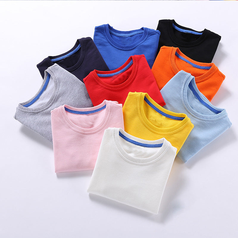 Boys Korean Round Neck Loose Long Sleeve Pullover