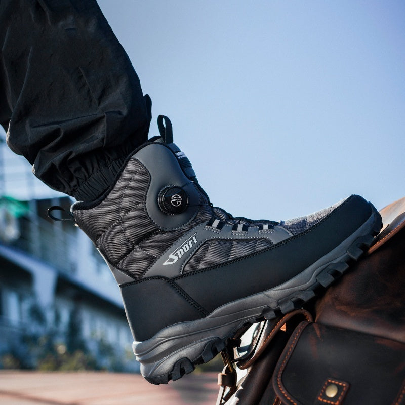 Men's Thickened Fleece-lined Ski Cotton-padded Shoes - Non-slip Cold-proof Snow Boots