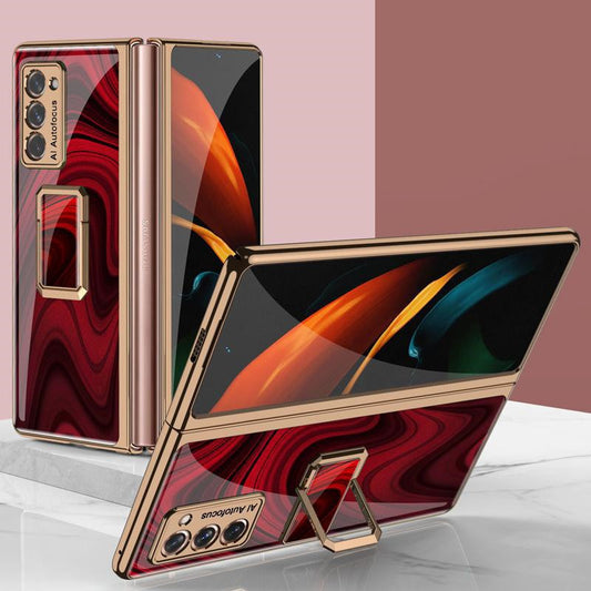 Folding Vertical Clock Phone Case -Full Inclusive Personality Male
