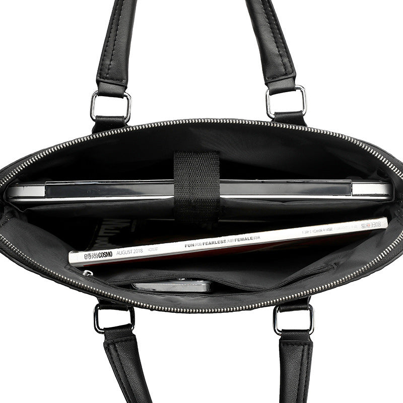 Men's New Crocodile Pattern Business Computer Bag - Shoulder Briefcase