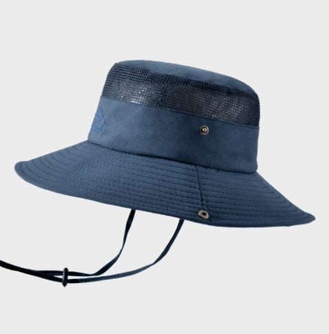 Solid Color Big Brim Sun Hat - Outdoor Mountaineering Protection