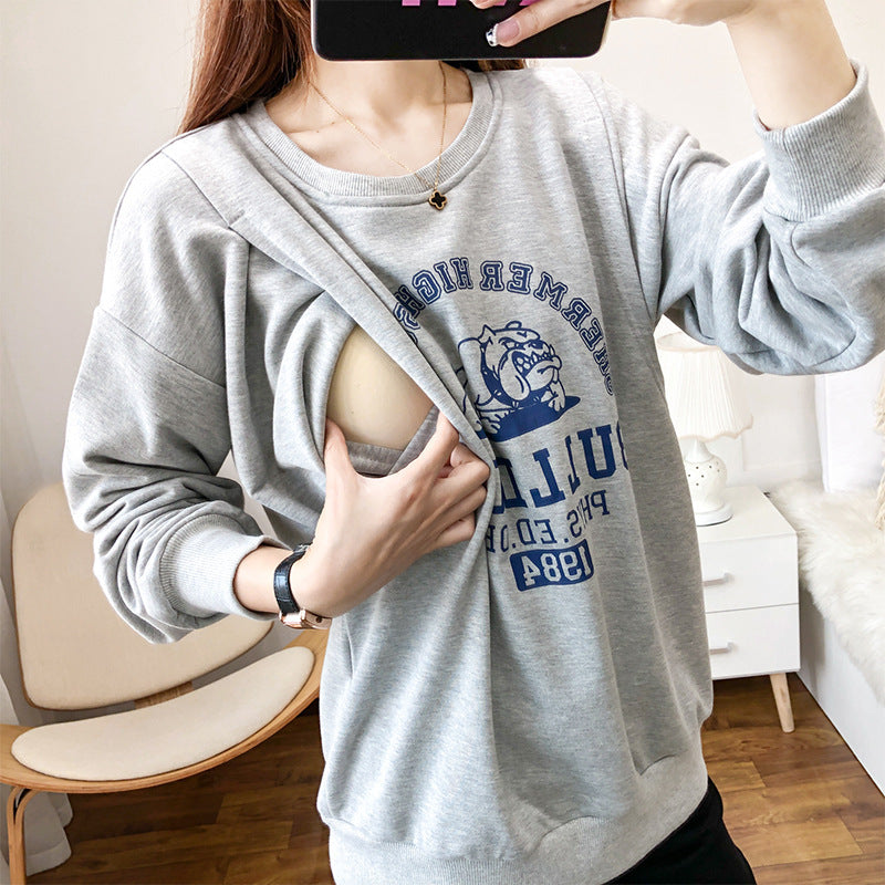 Breastfeeding Sweatshirt - Hoodie For Pregnant Women and Nursing Mom