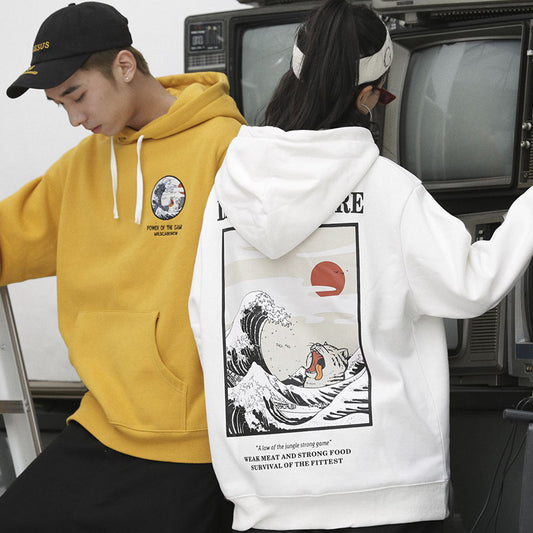 Street Retro Casual Hooded Sweater
