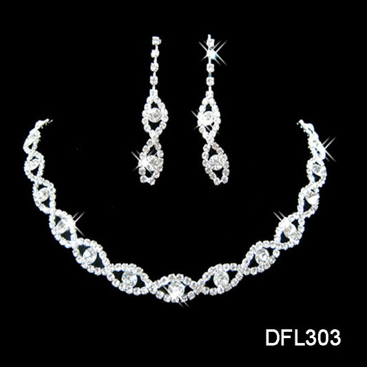 Elegant Two Pieces Jewelry Set - Fashion Bride Jewelry Set