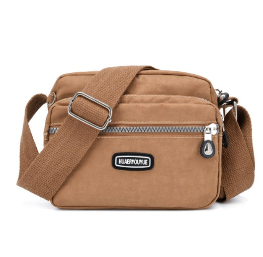 Messenger Bag - Small Square Simple And Versatile Nylon Multi Compartment Bag