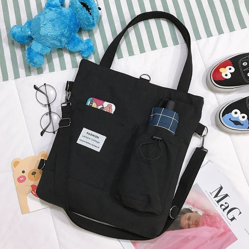 Students Handbag With Pockets - Preppy Buckpack Shoulder Bag For Women