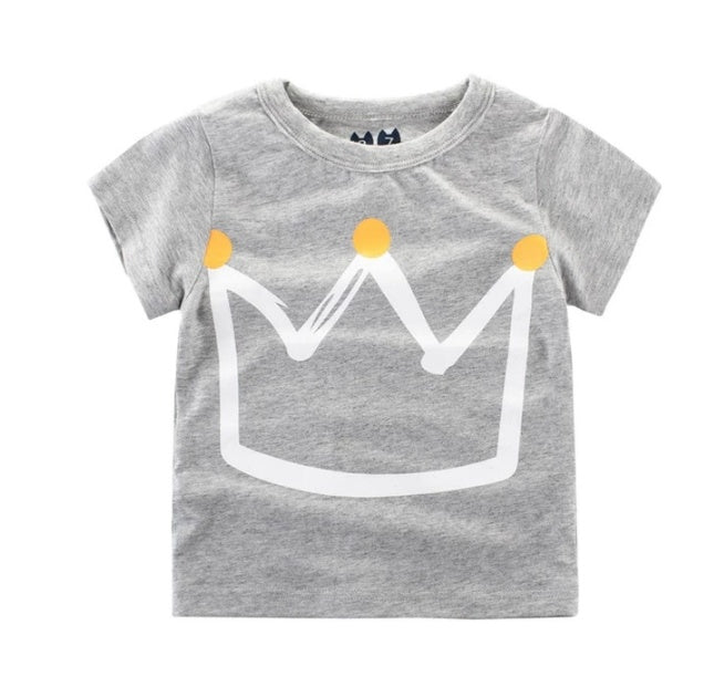 Trendy Summer Boys’ T-Shirt – Hello Dino Cotton Tee ☀️ Children's Wear Summer New Korean Children's Boys Cotton T-shirt Men's Treasure In Children's Short Sleeves - JumoShop