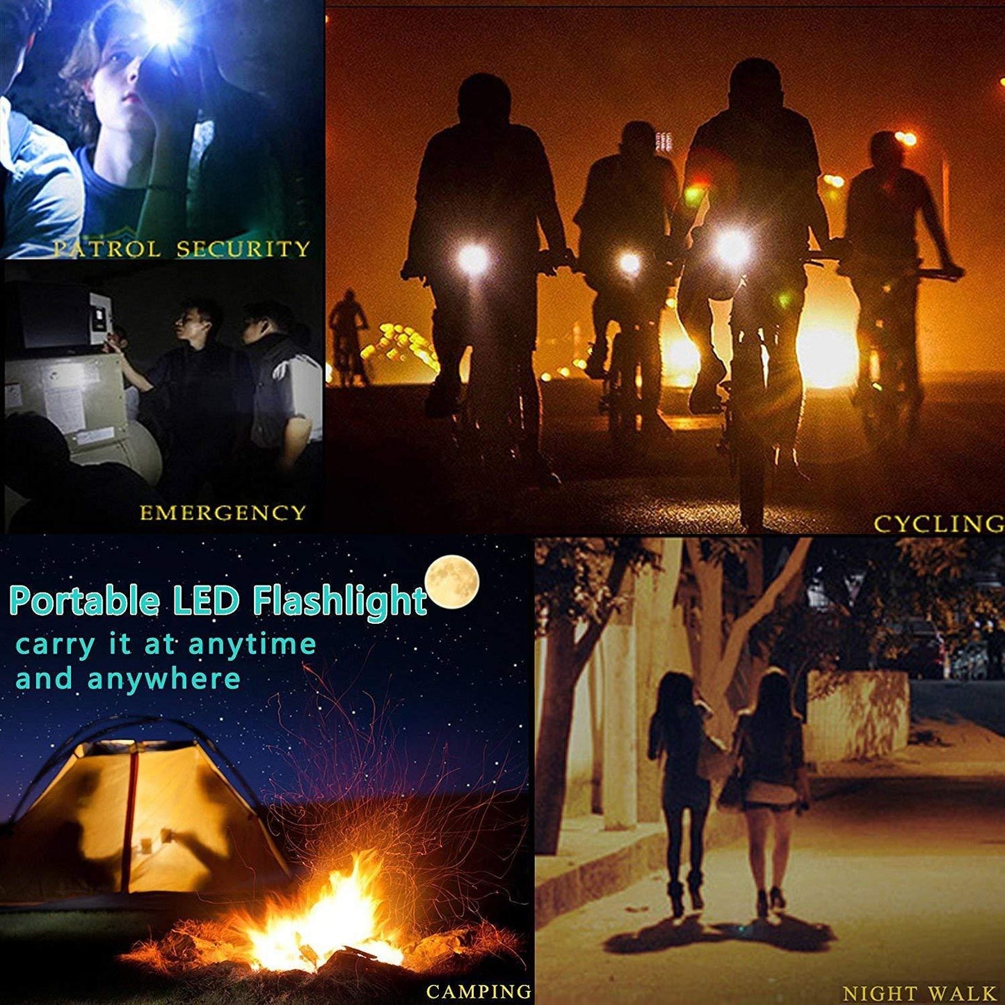 Tactical Portable LED Flashlight - 1000 Lumens with 5 Modes