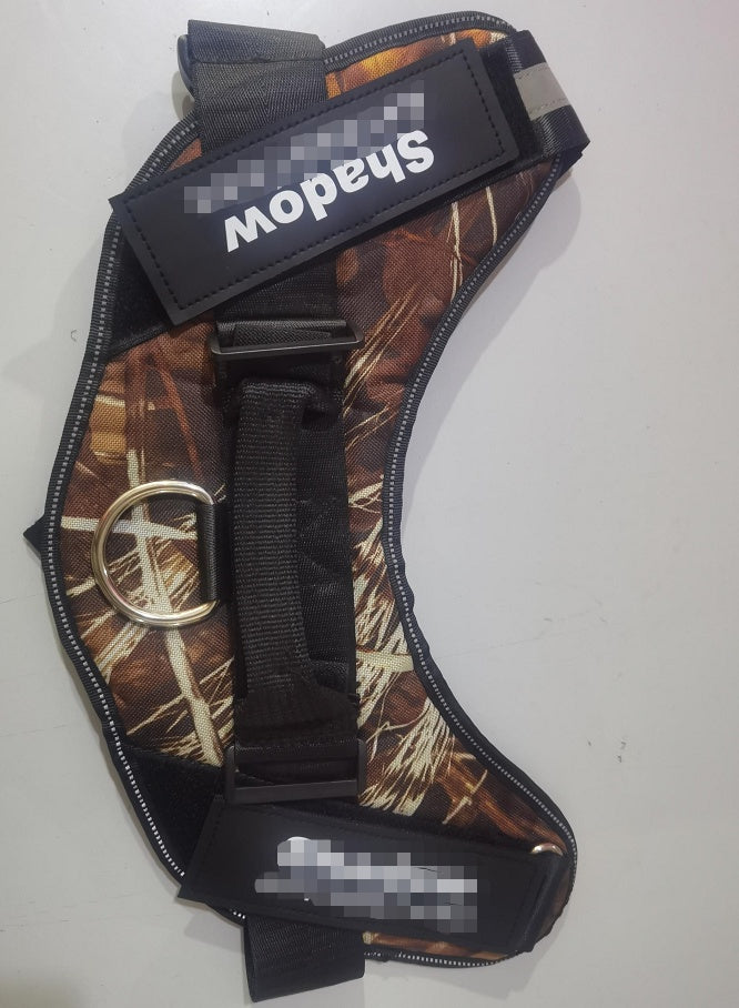 Custom No-Pull Reflective Dog Harness – Personalized Breathable Adjustable Pet Vest for Small & Large Dogs