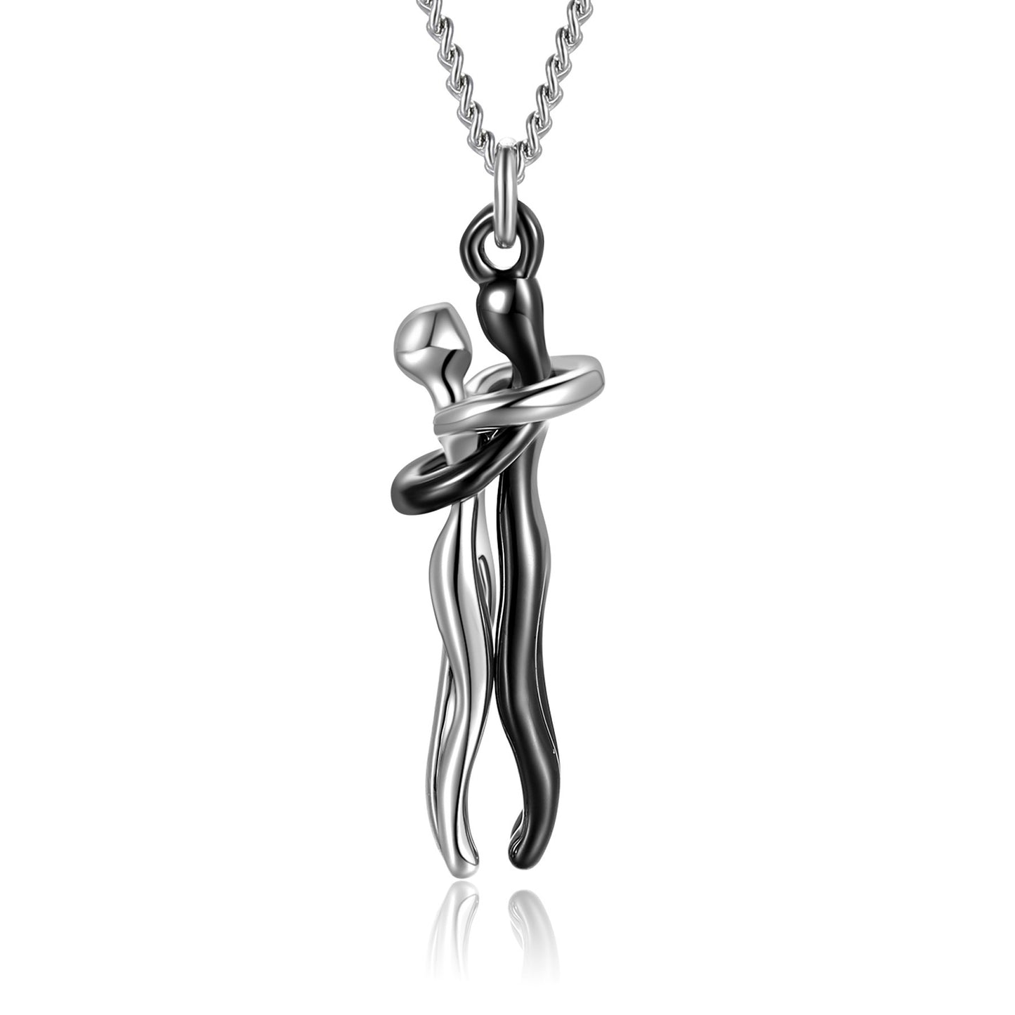Love Hug Necklace - Unisex Men Women Couple Jewelry Chain Valentines Day Lover Gift
