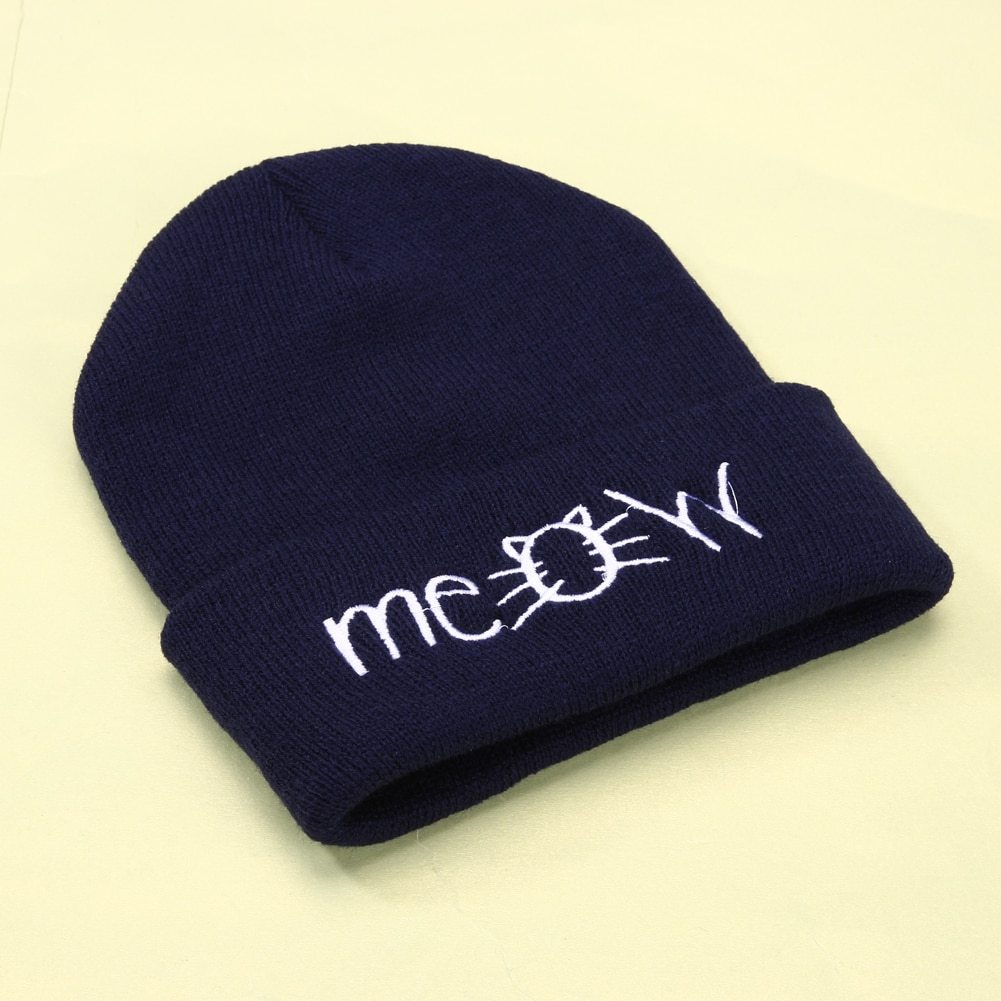 Casual Autumn Hip Hop Hats Knitted Wool Beanies Hat - Warm Winter Hat For Women Beanie Winter Caps