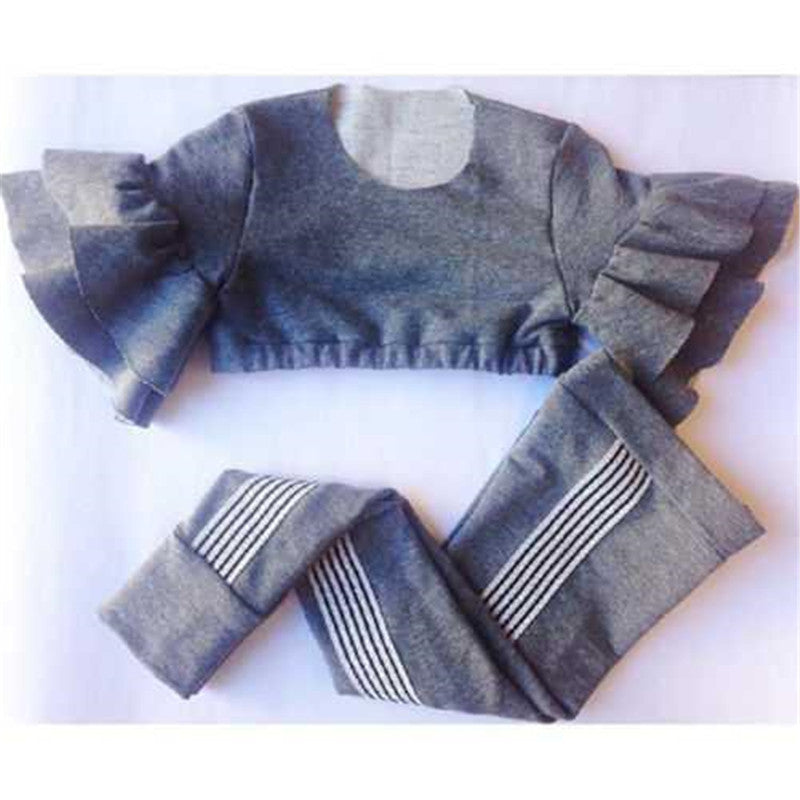 Girls Crop Top T shirt Pants Outfits