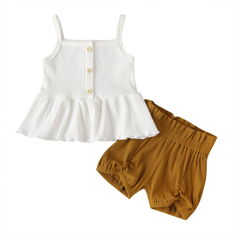 ☀️ Girls Summer Clothing Set – Printed Sleeveless Tank Top + Shorts 2-Piece Outfit! Girls Summer Clothes, Kids 2 Piece Outfit, Toddler Girl Set, Summer Tank Top, Girls Shorts Set, Baby Girl Clothing, Kids Summer Wear - JumoShop